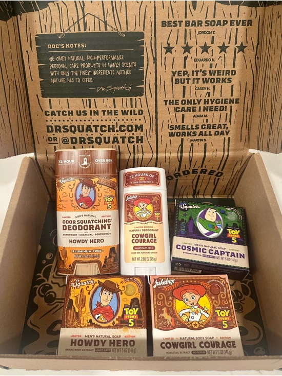 Dr. Squatch Other - Dr. Squatch Toy Story 5 Limited Edition Soap Deodorant 5 Pc Set NEW